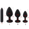 Silicone Anal Plug Set with Vibrate - 69 - Image 2