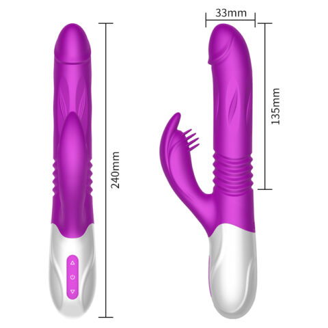 Rechargeable Thrusting & Expanding Rabbit Vibrator Sex Toy - 45