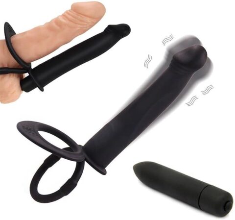 Double Penetration Penis Strap On Dildo Vibrator Sex Toy - 101