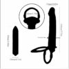 Double Penetration Penis Strap On Dildo Vibrator Sex Toy - 101 - Image 6