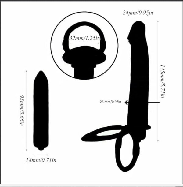 Double Penetration Penis Strap On Dildo Vibrator Sex Toy - 101 - Image 6