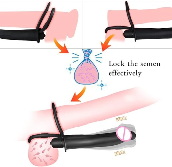 Double Penetration Penis Strap On Dildo Vibrator Sex Toy - 101 - Image 3