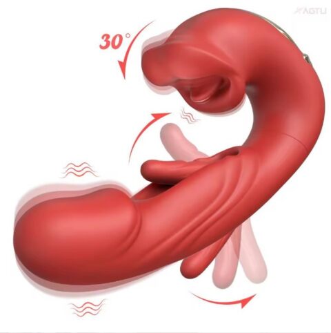 Flapping, Licking & Sucking G-Spot Vibrator Sex Toy - 118
