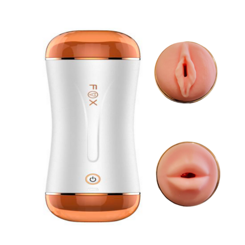 Double Side Men's Vibarting Vagina Mastrubator Pussy Sex Toy with Voice - 02
