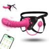 App-Controlled Strap-On Vibrating Dildo & Anal Plug - 148