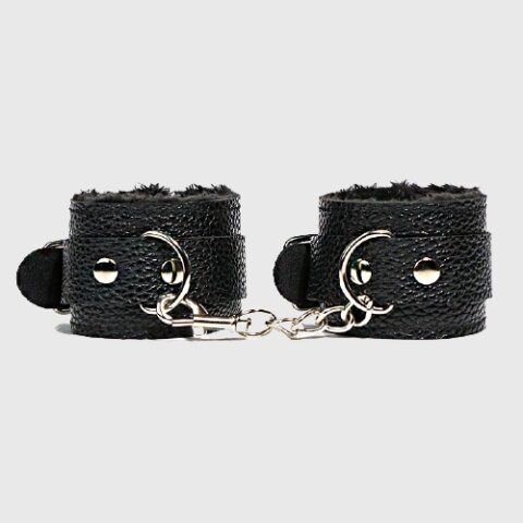 Fur Leather Hand Cuffs - B04