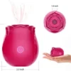 Rose Sucking Rechargeable Vibrator Sex Toy - 124 - Image 3