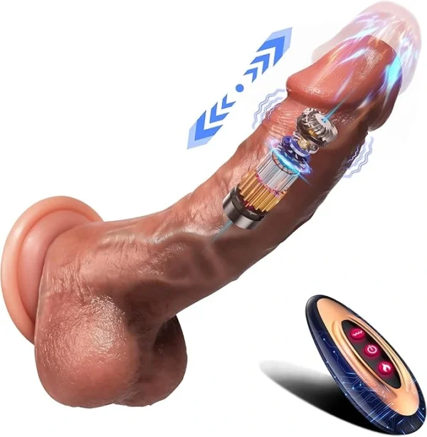 Thrusting Silicone Dildo Sex Toy - 155 - Image 5