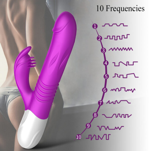 Rechargeable Thrusting & Expanding Rabbit Vibrator Sex Toy - 45 - Image 3