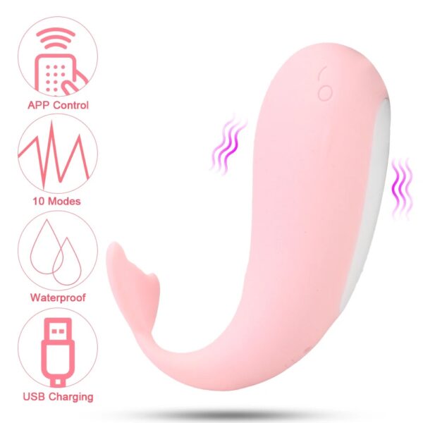 Phone App Controlled Whale Vibrating Egg Vibrator Sex Toy - 133 - Image 2