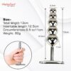 Stainless Steel 5 Heavy Bead Anal Plug Sex Toy - 66 - Image 3