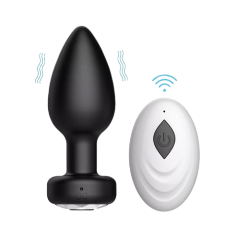 Rechargeable Remote Control Vibrating Anal Plug Sex Toy - 90