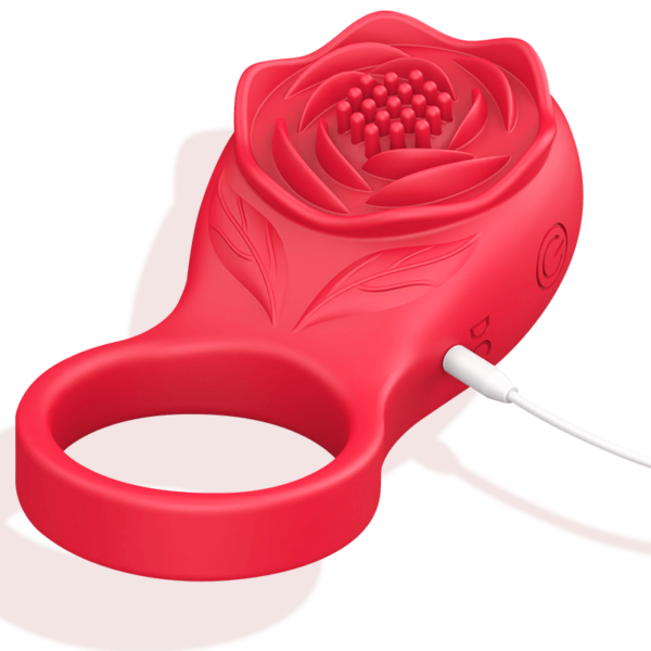 App Controlled Rose Delay Ring Vibrator Sex Toy - 132 - Image 2